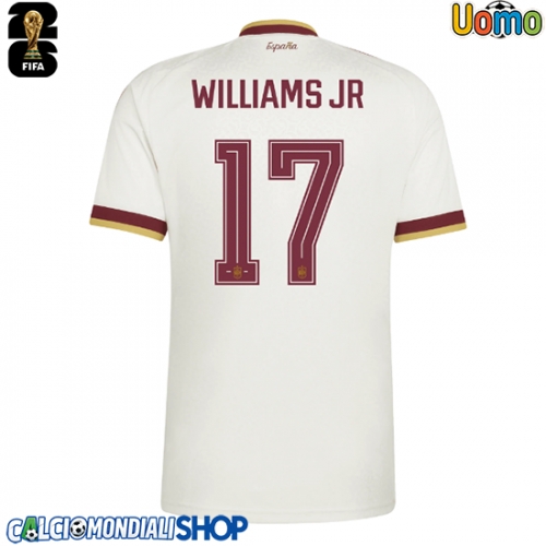 Maglie da calcio Spagna Nico Williams #17 Seconda Maglia Mondiali 2026  Manica Corta
